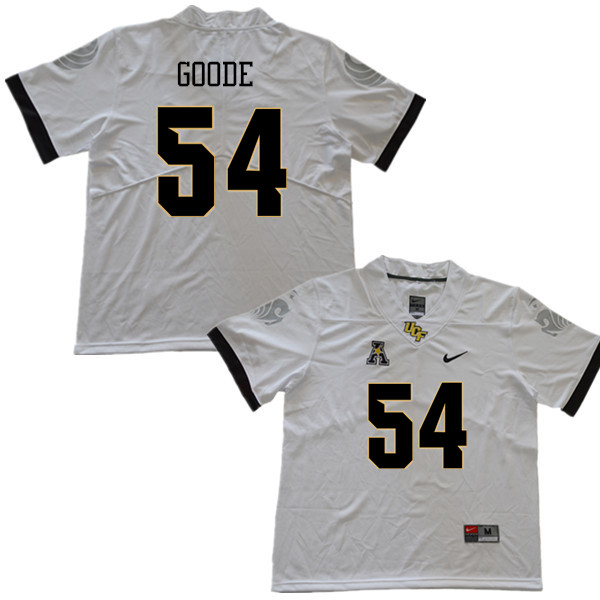 Men #54 Cam Goode UCF Knights College Football Jerseys Sale-White - Click Image to Close